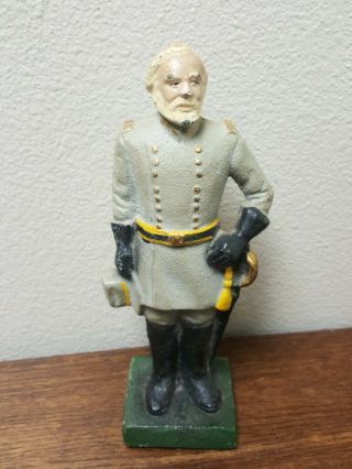Gen.  Robert E.  Lee Vintage Cast Iron Doorstop Statue Bookend Civil War Figurine