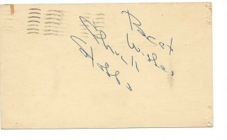 Vintage 1953 Chuck Stobbs Washington Senators Signed Inscribed Gpc D2008 Psa Dna