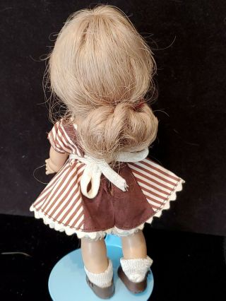 Vtg Straight Leg Walker Ginny Vogue Doll In Dress 7125 3