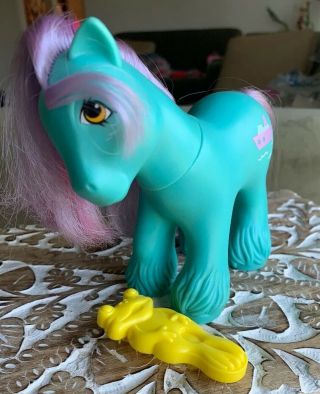 Mlp G1 Vintage Big Brother Pony Salty With Yellow Frog Brush —htf Great