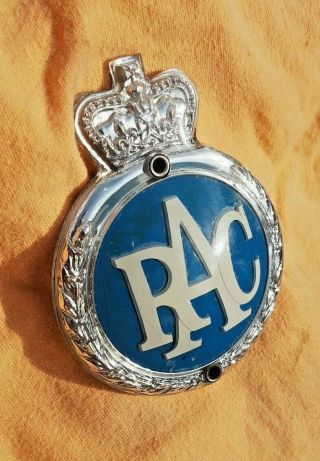 Rac,  Vintage Royal Automobile Club Car Grille Badge - Uk/gb Rac Auto Emblem