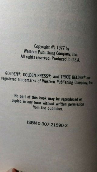Trixie Belden The Secret of the Unseen Treasure 19,  Vintage 1977 3