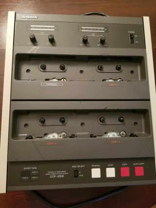 Sony Ccp - 2300 Audio Cassette Duplicator High Speed With Cover