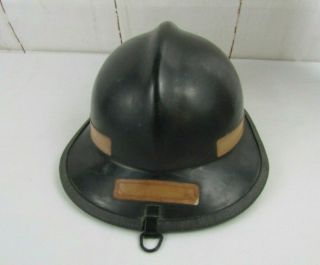 Vintage Black Cairns Bros Metro Firefighter Helmet Fire Rescue Bunker Gear