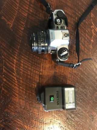 Vintage Pentax Program 35mm Camera With Pentax - A Smc 1:1.  4 50mm Lens And