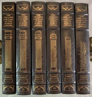 6v Leather Easton Press Set The Decline And Fall Of The Roman Empire 5/6