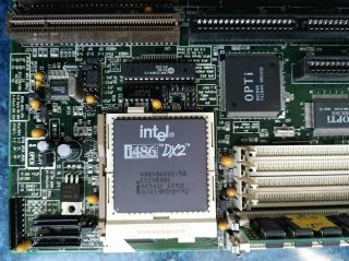 486 Motherboard,  486DX2 - 50 CPU,  8MB memory | VLB Vesa Local Bus ISA Vintage MB 2