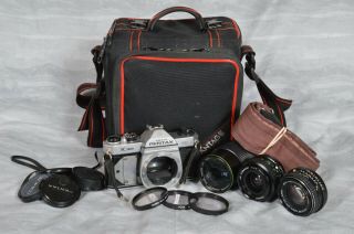Pentax K - 1000,  3 Lenses,  Camera Bag,  Filters - Light Meter Problem?
