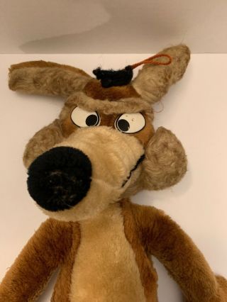 Vintage Warner Brothers Wile E Coyote Plush Stuffed Animal Mighty Star 20 Inch 2