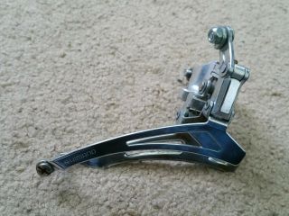 Vintage Shimano Light Action Front Derailleur Fd - Z204 Clamp On Bottom Pull 28.  6