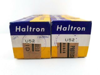 2 X U52 Haltron Nos/nib Tube.  Made In England Mullard,  Nos/nib.  C40 En - Air