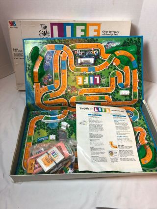 Vintage 1991 The Game Of Life Family Board Game Milton Bradley