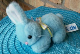 Vintage Bunny Rabbit Kids Of America Plush 5 " Stuffed Animal Blue Toy Soft