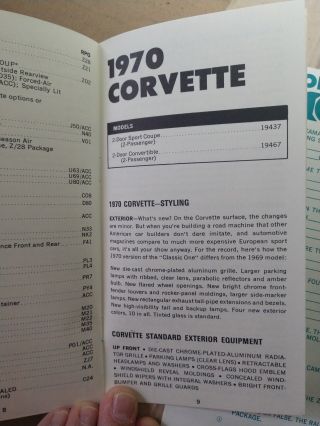 Vintage Chevrolet Camaro Corvette Conquer Sales Campaign Booklet 1970 70 Chevy 5
