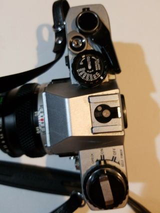 Vintage Olympus OM - 10 35mm SLR Film Camera with Zuiko 50mm f/1.  8 Lens 2