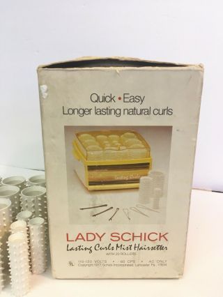 Vintage LADY SCHICK 71 - 1 Lasting Curls Hot Rollers Curlers Only No Hairsetter 5