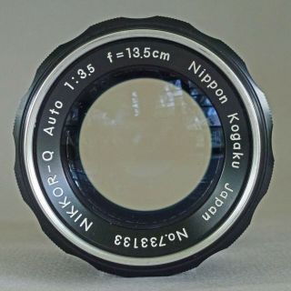Nikon Nippon Kogaku Nikkor - Q 13.  5cm F:3.  5 lens and plastic case from Japan 4