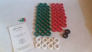 Vtg Carrom Board Game The Carrom Company 64pcs Black Red Green White Book Rings