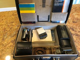 Polaroid Land Camera Case For 180 & 195 W/film,  Meter,  Filters,  Flash,  & More