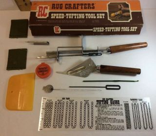 Vintage Rug Crafters Speed Tufting Tool Set & Instructions