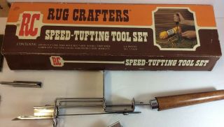 VINTAGE RUG CRAFTERS SPEED TUFTING TOOL SET & INSTRUCTIONS 2