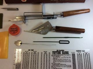 VINTAGE RUG CRAFTERS SPEED TUFTING TOOL SET & INSTRUCTIONS 3
