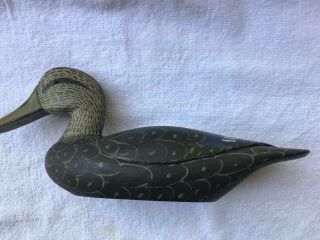 Black Duck Made By Clarence Lewis,  Stacy,  Nc - Signed & Dated