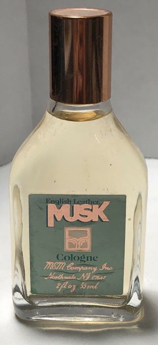 Vintage English Leather Musk Cologne 2 Fl.  Oz.  Full Bottle Mem Company