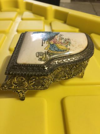 Vintage Silver Plated Piano Trinket Box Jewelry Box