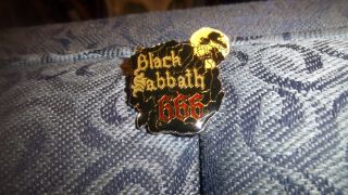 Black Sabbath 666 Skull Vintage Enamel Pin