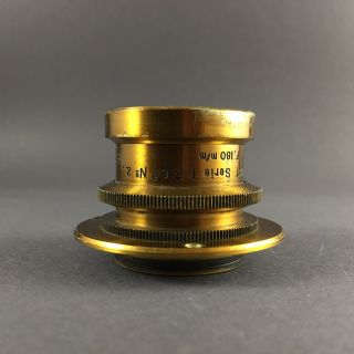 E.  SUTER Basel ANASTIGMAT Serie I 180mm F6.  8 No2 38309 Brass Lens 2