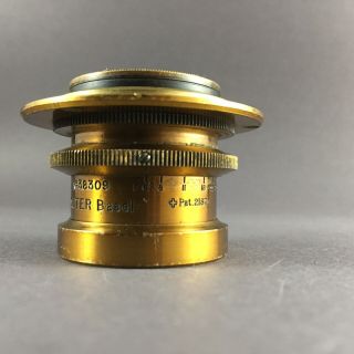 E.  SUTER Basel ANASTIGMAT Serie I 180mm F6.  8 No2 38309 Brass Lens 5
