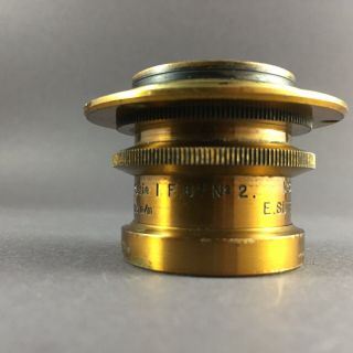 E.  SUTER Basel ANASTIGMAT Serie I 180mm F6.  8 No2 38309 Brass Lens 7