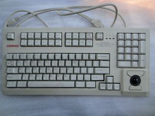 Compaq Mx 11800 Mechanical Keyboard W/ Trackball 185152 - 001,  Vgc