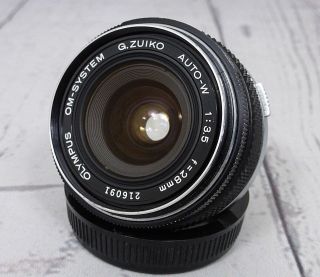 Olympus OM - SYSTEM G.  ZUIKO AUTO - W 3.  5 28mm Lens - OM - 1 2 3 10 35mm Camera - A, 2