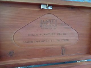 vintage Lane cedar chest jewelry trinket box 2 keys Rosen Furniture Whitman VA 3