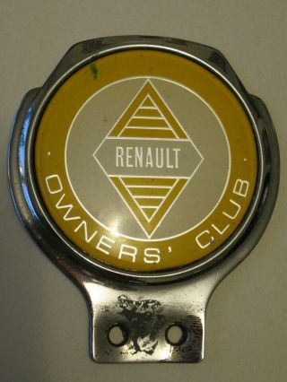 Renault Owners Club,  Car Badge,  Vintage 1970s