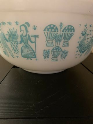 Vintage Pyrex Turquoise Amish Butterprint Nesting Mixing Bowls 401 402 403 4