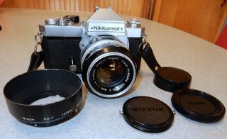 Nikon Nikkormat Ft2 Camera With A Nippon Kogaku Nikkor - S Auto F1.  4 50mm Lens