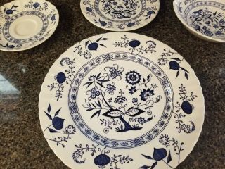 5pc Place Setting Vintage J G Meakin CLASSIC BLUE NORDIC England 4