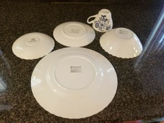 5pc Place Setting Vintage J G Meakin CLASSIC BLUE NORDIC England 6
