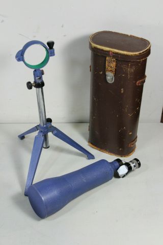 Vintage Blue United 20x80 3,  33 Spotting Scope Made In Japan W/ Case And Tripod