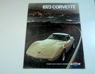 1973 Corvette Sales Brochure True Chevrolet Vintage