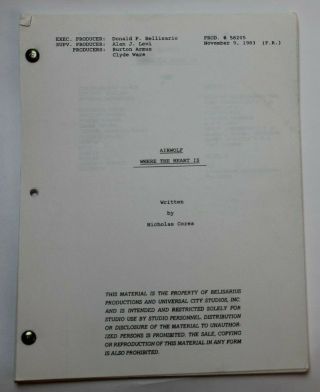 Airwolf / Nicholas Corea 1983 Tv Script " Bite Of The Jackal " Bomb Is Planted