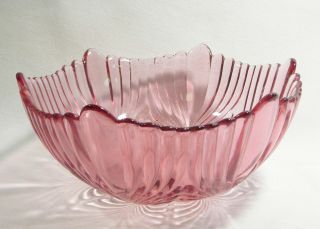 Vintage Light Purple Lavender Glass Serving Bowl