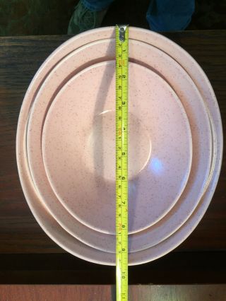 Vintage Vernon Ware Tickled Pink Serving Bowls,  Set of 3,  Mid Century Modern 6