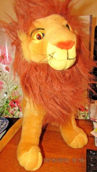 The Lion King Applause Disney Vintage Mufasa Plush 18 " Stuffed Animal