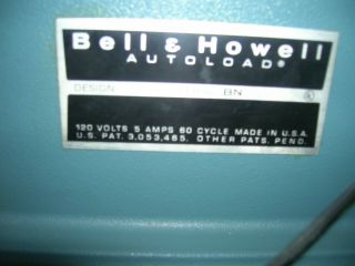 VINTAGE BELL & HOWELL AUTOLOAD 8MM MOVIE PROJECTOR NO 357A 6