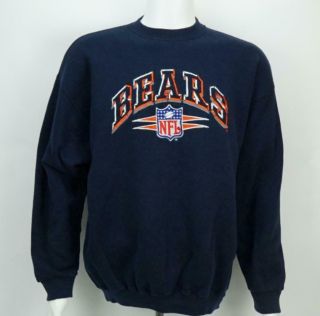 Vintage Logo Athletic Pro Line Chicago Bears Nfl Sweatshirt Blue Mens Xl