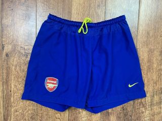 Vintage Arsenal Football Shorts Kit Away Blue Retro Medium M Men 